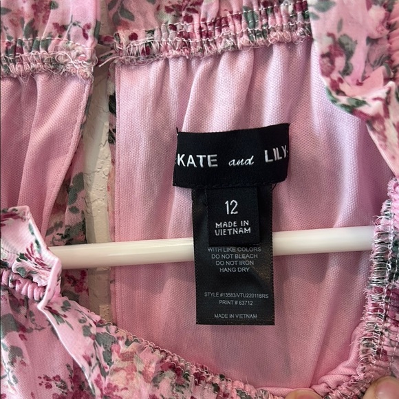 Kate and Lily Pink Floral Sleeveless Dress - Picture 2 of 14